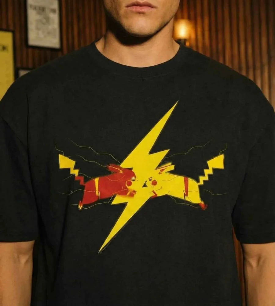 Pikachu Oversize Black Tshirt