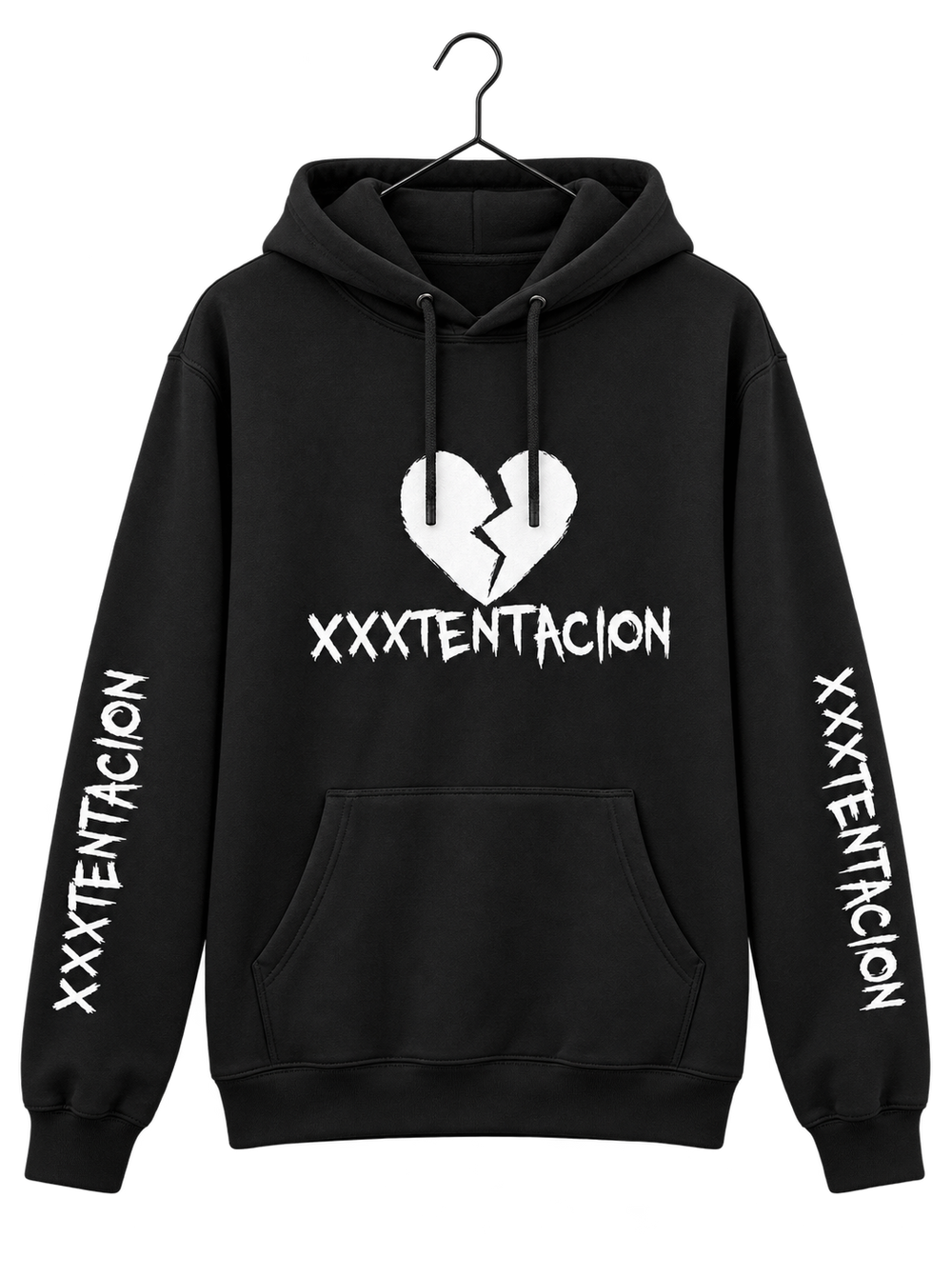 XXXTentacion Hoodie — complete front and sleeve prints