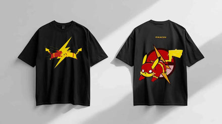 Pikachu Oversize Black Tshirt