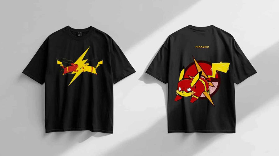 Pikachu Oversize Black Tshirt
