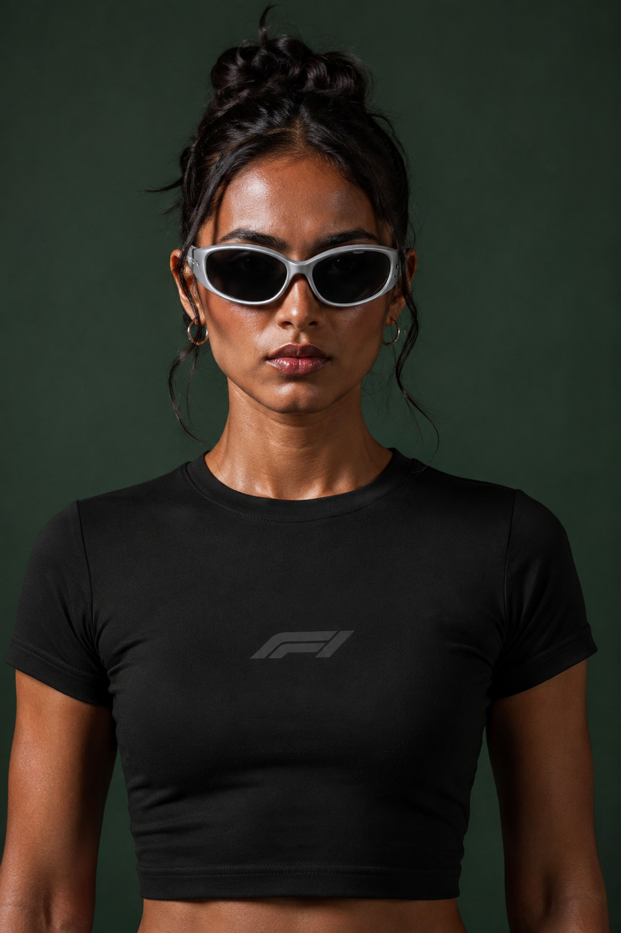 F1 Black Crop Top