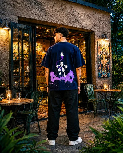 Mewtwo Navy Blue Oversize Tshirt