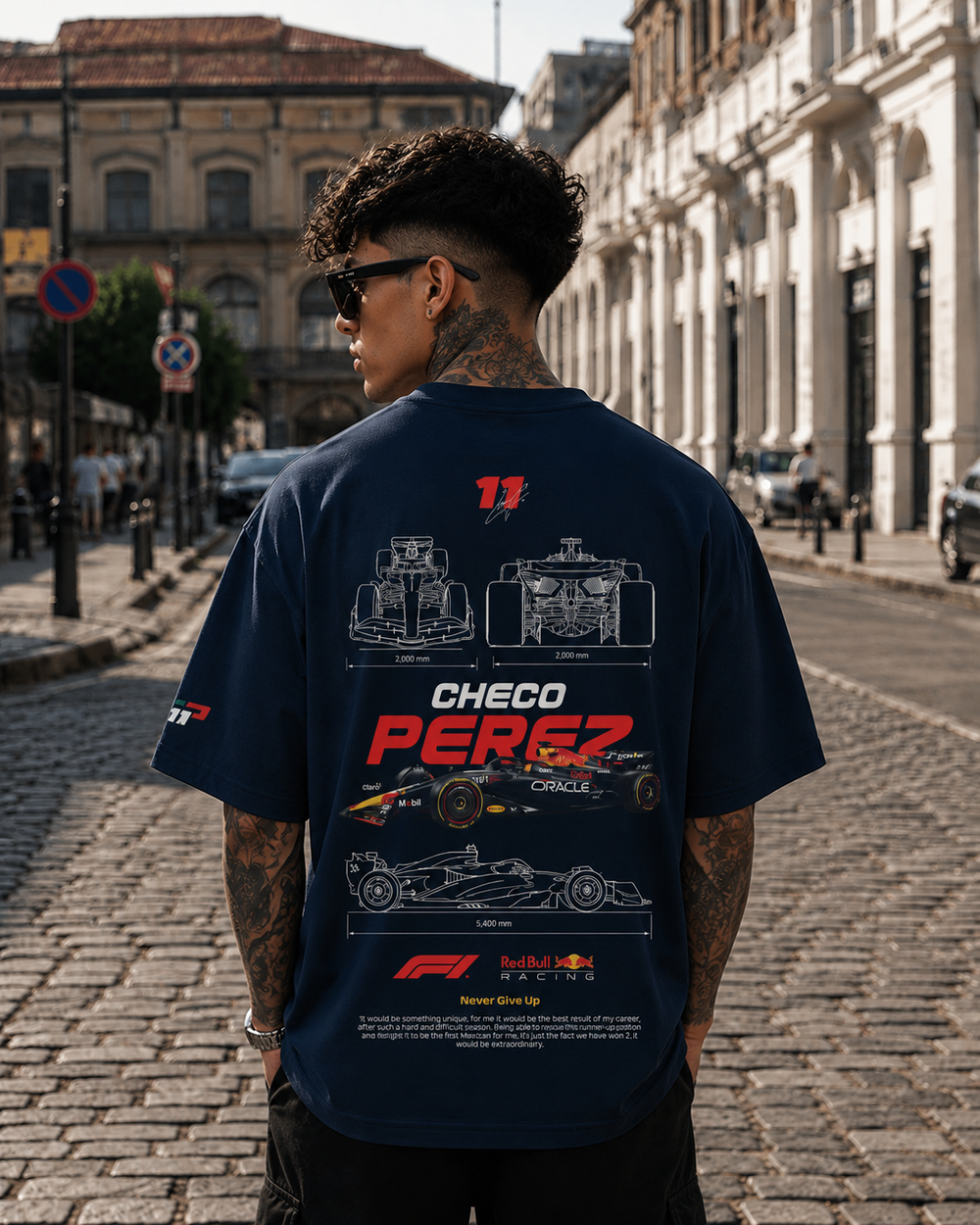 Checo Perez Oversize Navy Blue T-shirt