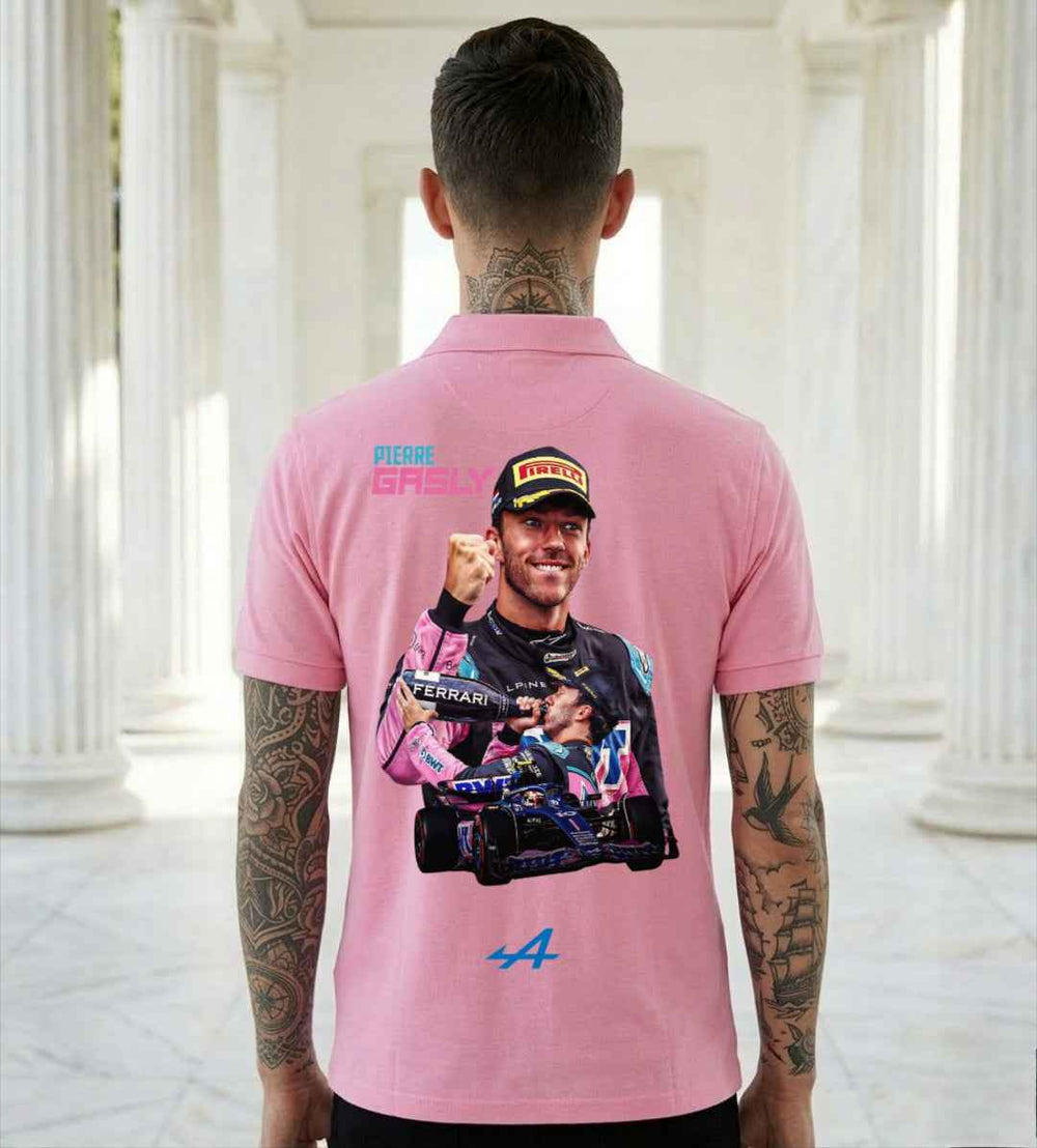 Pierre Gasly Pink Collar Tshirt