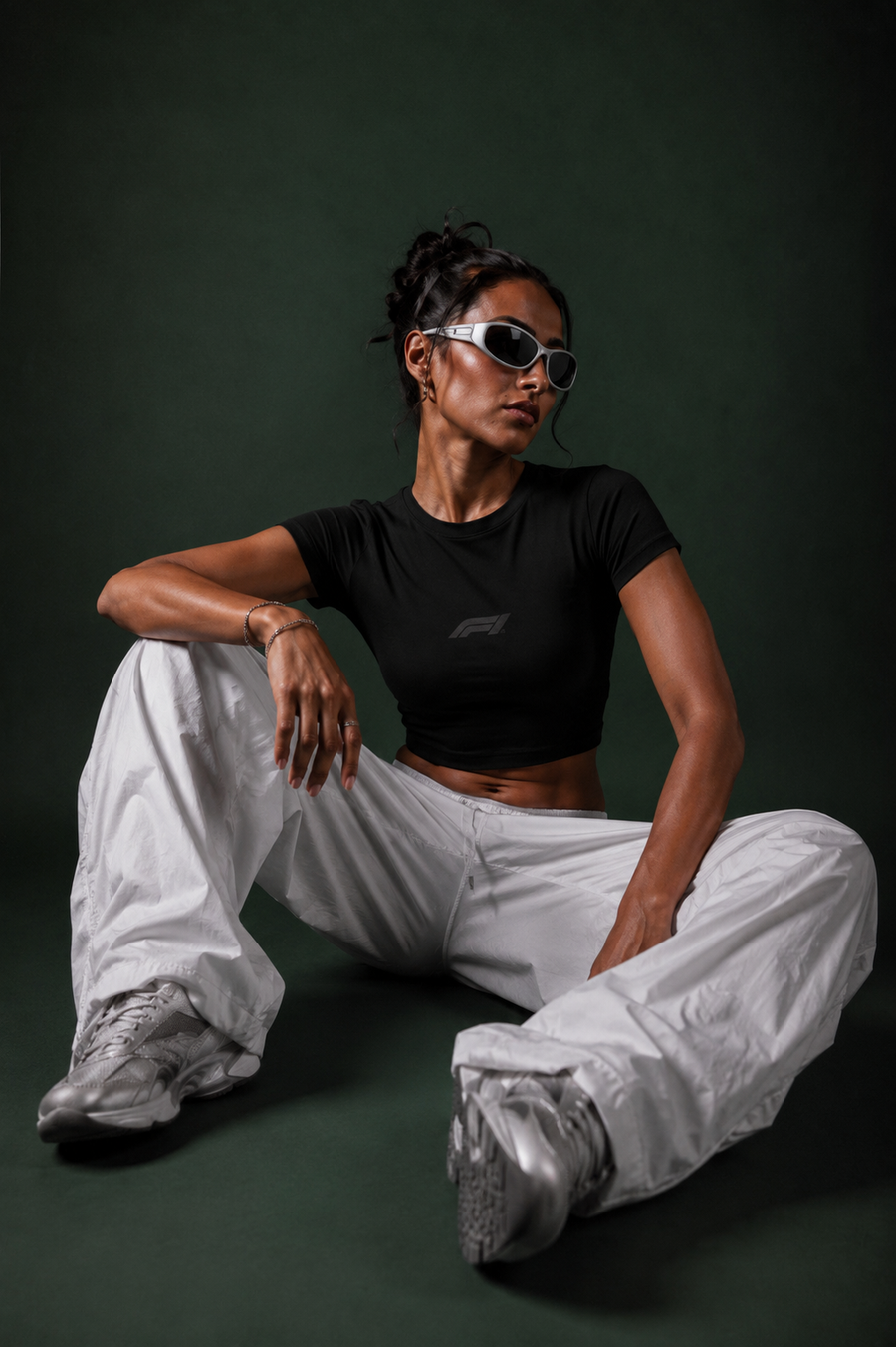F1 Black Crop Top