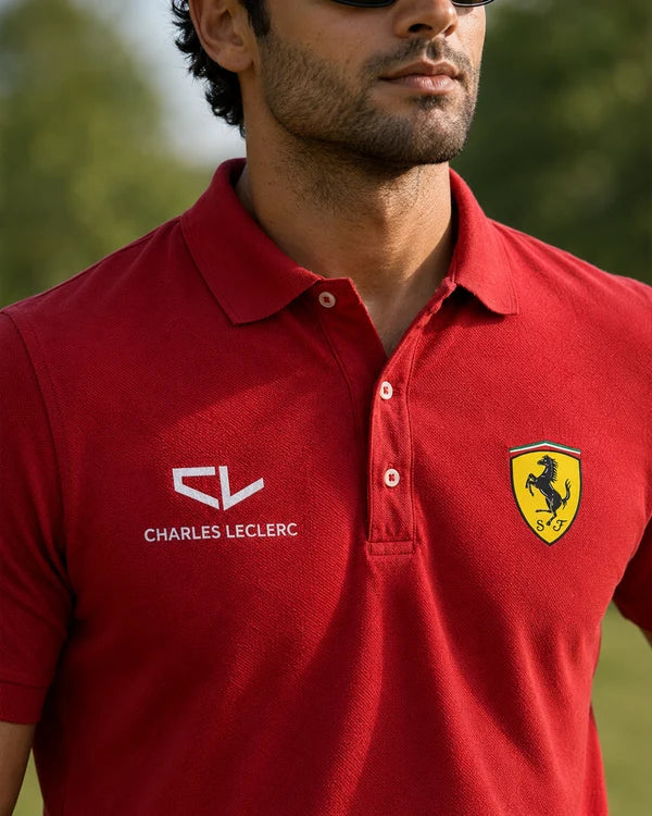 Charles Leclerc x Ferrari Collar T-Shirt