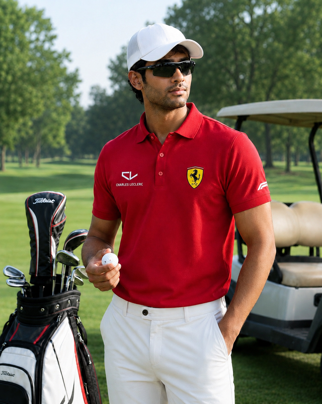 Charles Leclerc x Ferrari Collar T-Shirt
