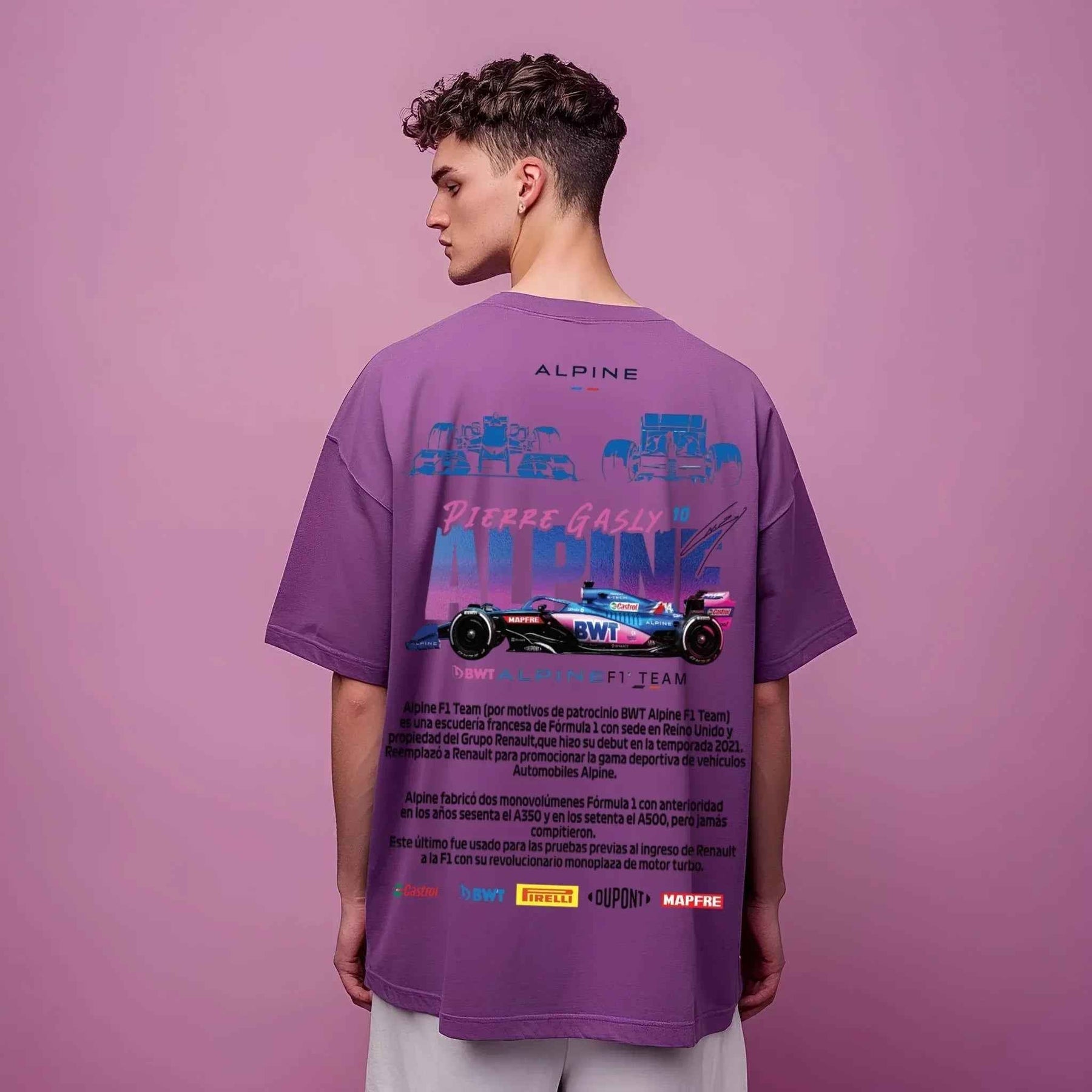Alpine X Gasly Purple Oversize Tshirt