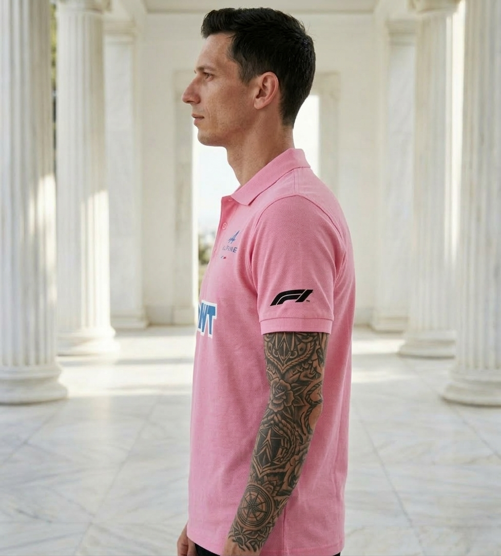 Pierre Gasly Pink Collar Tshirt
