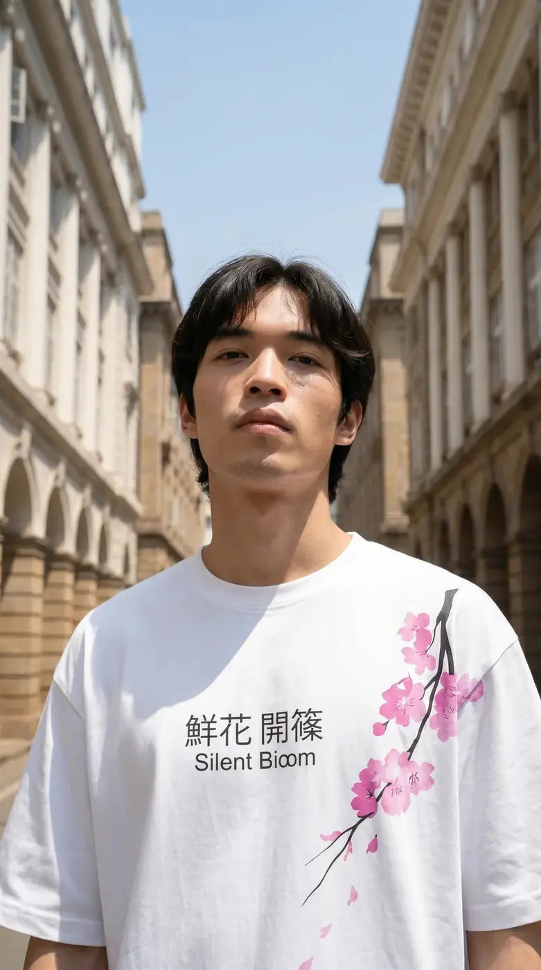 Silent Blossom White Tshirt