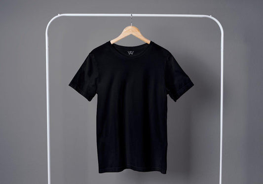 Black Solid Tshirt - Getsetwear