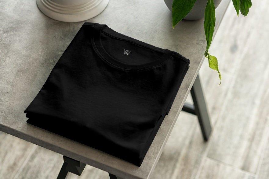 Black Solid Tshirt - Getsetwear