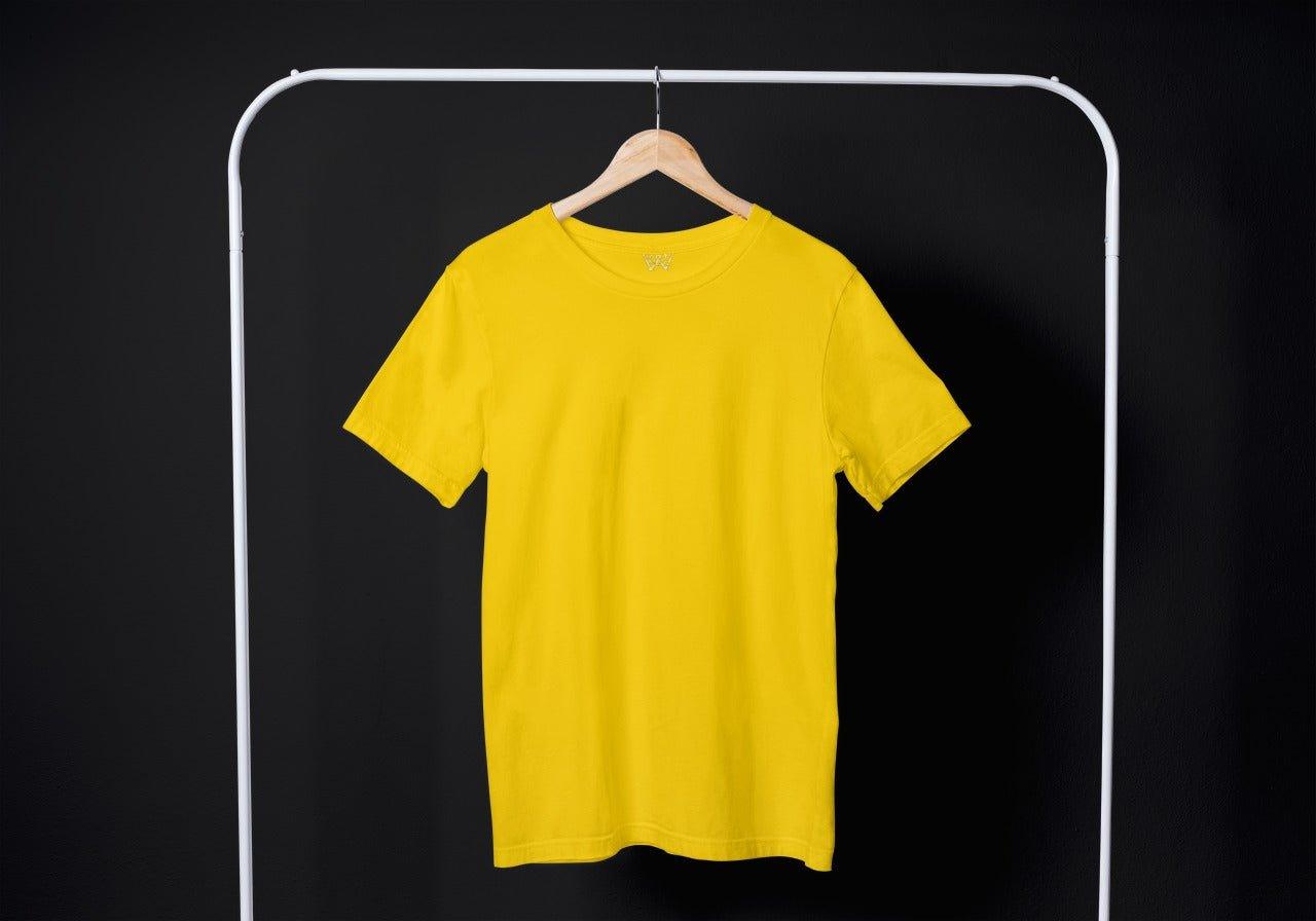 Lemon Yellow Solid Tshirt - Getsetwear