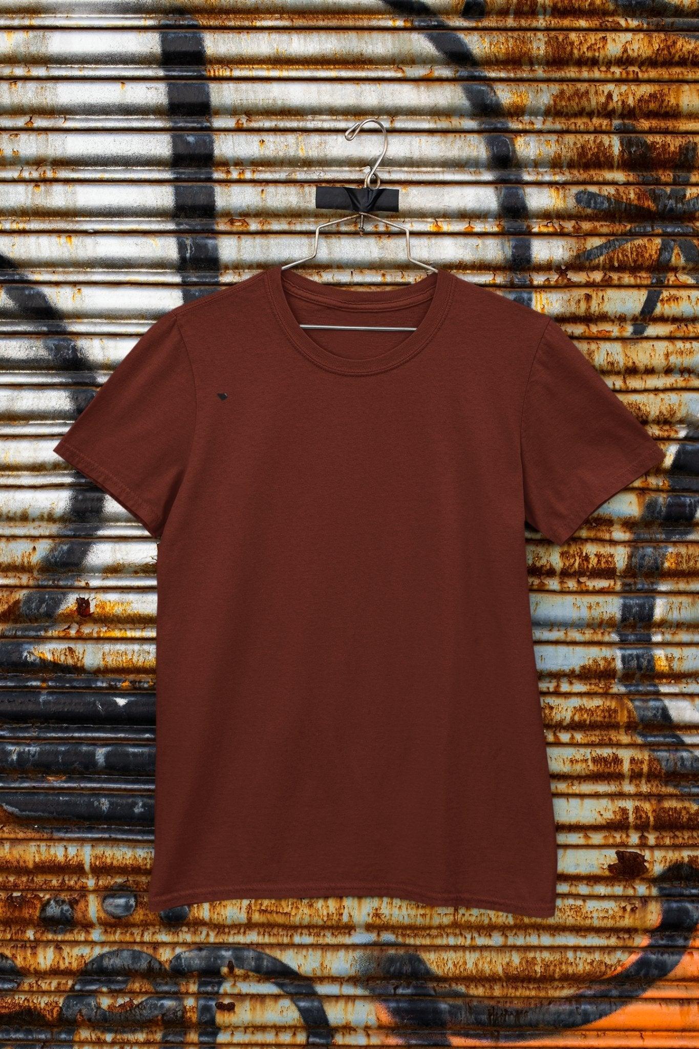 Maroon solid Tshirt - Getsetwear
