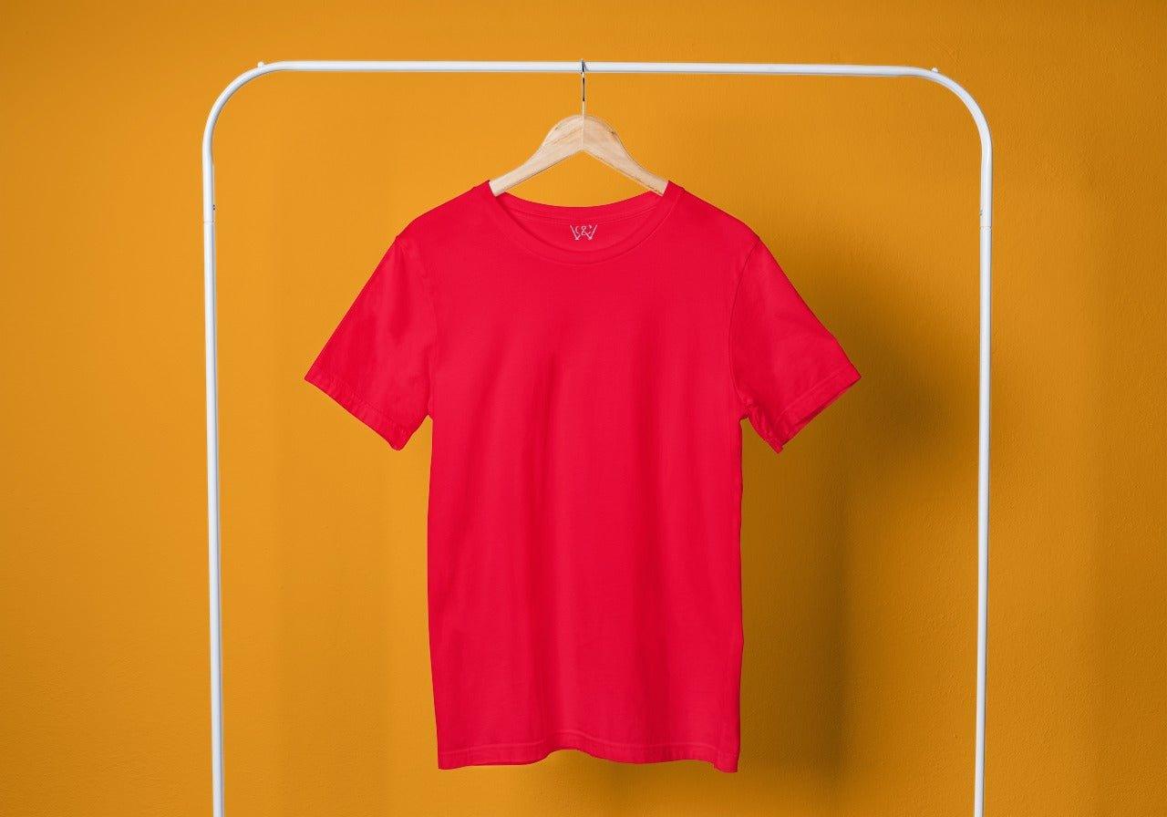 Red Solid T-shirt - Getsetwear
